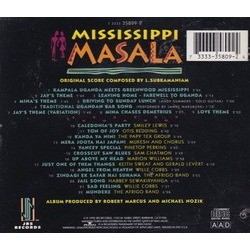 Mississippi Masala Soundtrack (Various Artists, L. Subramaniam) - CD Back cover