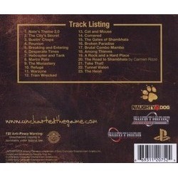 Uncharted 2: Among Thieves Soundtrack (Greg Edmonson) - CD Back cover