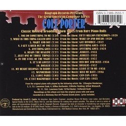 Great American Composer Series: Classic Movie Soundtrack (Cole Porter) - CD Back cover