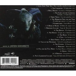 Pan's Labyrinth Soundtrack (Javier Navarrete) - CD Back cover