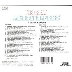The Great American Composers: Lerner & Loewe Soundtrack (Various Artists, Alan Jay Lerner , Frederick Loewe) - CD Back cover