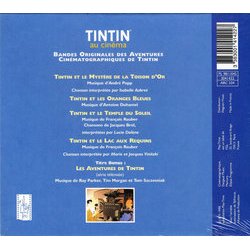 Tintin au Cinma Soundtrack (Jacques Brel, Pierre Delano, Antoine Duhamel, Tim Morgan, Joseph Nol, Ray Parker, Andr Popp, Franois Rauber, Tom Szczesniak) - CD Back cover