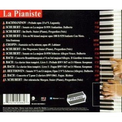 La Pianiste Soundtrack (Bach , Beethoven , Chopin , Rachmaninov , Schubert ) - CD Back cover