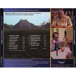 House of Cards Soundtrack (James Horner) - CD Back cover
