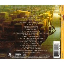 Raiders of the Lost Ark Soundtrack (John Williams) - CD Back cover