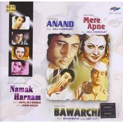 Anand/Mere Apne/Namak Haraam/Bawarchi Soundtrack (Various Artists, Kaifi Azmi, Anand Bakshi, Rahul Dev Burman, Salil Chowdhury,  Gulzar, Madan Mohan) - CD cover