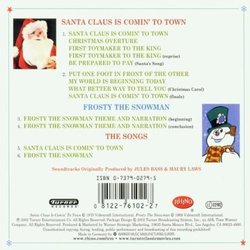 Santa Claus is Comin' to Town / Frosty the Snowman Soundtrack (Fred Astaire, Jules Bass, Maury Laws) - CD Back cover