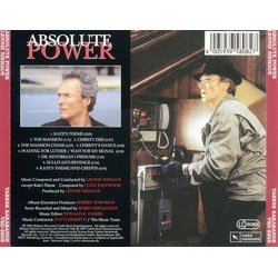 Absolute Power Soundtrack (Clint Eastwood, Lennie Niehaus) - CD Trasero
