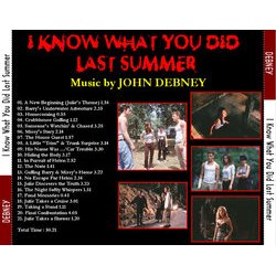 I Know What You Did Last Summer Bande Originale (John Debney) - cd-inlay