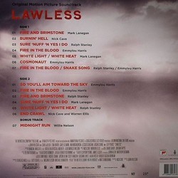 Lawless Soundtrack (Various Artists, Nick Cave, Warren Ellis) - CD Back cover