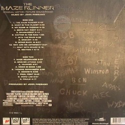 The Maze Runner Soundtrack (John Paesano) - CD Back cover