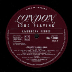 A Tribute to James Dean Soundtrack (Leonard Rosenman, Dimitri Tiomkin) - cd-inlay