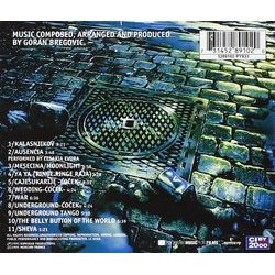 Underground Soundtrack (Goran Bregovic) - CD Back cover