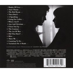 Fifty Shades of Grey Soundtrack (Danny Elfman) - CD Back cover