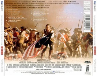 The Patriot Soundtrack (John Williams) - CD Back cover