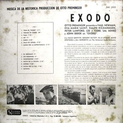 Exodo Soundtrack (Ernest Gold) - CD Back cover