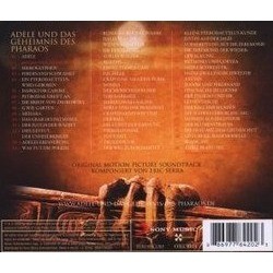 Adle und das Geheimnis des Pharaos Soundtrack (Eric Serra) - CD Back cover