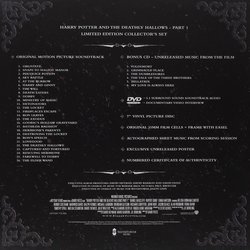 Harry Potter and the Deathly Hallows: Part 1 Soundtrack (Alexandre Desplat) - CD Back cover