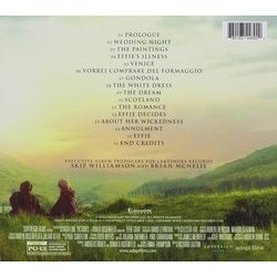 Effie Gray Soundtrack (Paul Cantelon) - CD Back cover