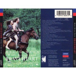 More Music From Braveheart Soundtrack (James Horner) - CD Back cover