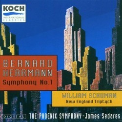 Herrmann: Symphony No. 1 / Schuman: New England Triptych Soundtrack (Bernard Herrmann, William Schuman) - CD cover