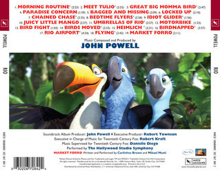 Rio Soundtrack (John Powell) - CD Back cover