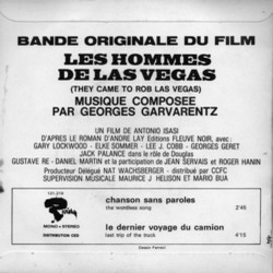 Les Hommes de Las Vegas Soundtrack (Georges Garvarentz) - CD Trasero