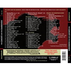 The Ghost and the Darkness Soundtrack (Jerry Goldsmith) - CD Back cover