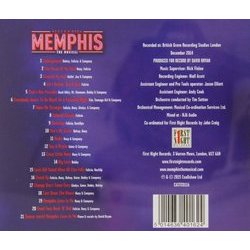 Memphis the Musical Soundtrack (David Bryan) - CD Back cover