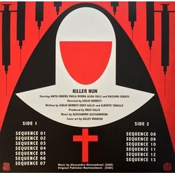 Killer Nun Soundtrack (Alessandro Alessandroni) - CD Back cover