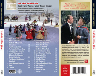 The Belle of New York Soundtrack (Fred Astaire, Anita Ellis, Johnny Mercer, Harry Warren) - CD Back cover