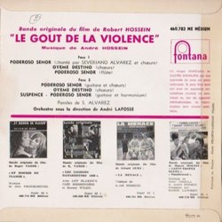 Le Got de la Violence Soundtrack (Andr Hossein) - CD Back cover