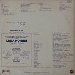 Lena Horne: The Lady and Her Music Soundtrack (Lena Horne) - CD Back cover