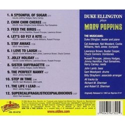 Mary Poppins Soundtrack (Various Artists, Duke Ellington) - CD Back cover