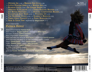 Jig Soundtrack (Patrick Doyle) - CD Back cover