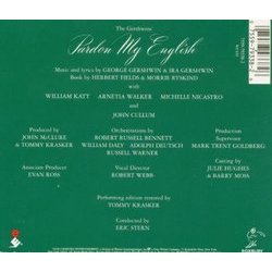 Pardon My English Soundtrack (George Gershwin, Ira Gershwin) - CD Back cover