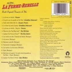 La Ferme se Rebelle Soundtrack (Various Artists, Alan Menken, Glenn Slater) - CD Back cover