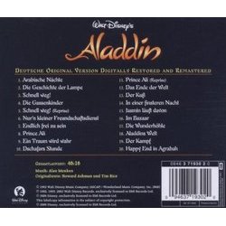 Aladdin Soundtrack (Howard Ashman, Alan Menken, Tim Rice) - CD Back cover