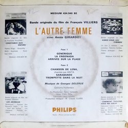 L'Autre femme Soundtrack (Georges Delerue) - CD Back cover