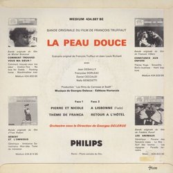 La Peau douce Soundtrack (Georges Delerue) - CD Back cover