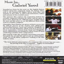 Music by Gabriel Yared Soundtrack (Gabriel Yared) - CD Trasero