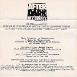 After Dark, My Sweet Soundtrack (Maurice Jarre) - CD Back cover