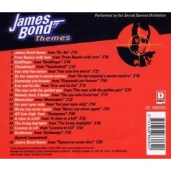 James Bond Themes Soundtrack (Various Artists, John Barry, Bill Conti, Marvin Hamlisch) - CD Back cover