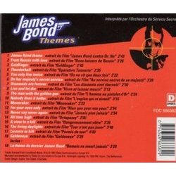James Bond Themes Soundtrack (Various Artists, John Barry, Bill Conti, Marvin Hamlisch) - CD Back cover