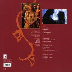 The Last of the Mohicans Soundtrack (Randy Edelman, Trevor Jones) - CD Back cover