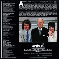 Arthur Soundtrack (Various Artists, Burt Bacharach) - CD Back cover