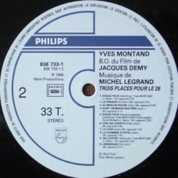 Trois places pour le 26 Soundtrack (Michel Legrand) - cd-inlay
