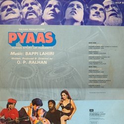 Pyaas Soundtrack (Various Artists, Kulwant Jani, Bappi Lahiri, Naqsh Lyallpuri) - CD Back cover