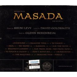 Masada The Musical Soundtrack (David Goldsmith, Shuki Levy) - CD Trasero