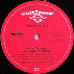 Der Einzige Zeuge Bande Originale (Maurice Jarre) - cd-inlay